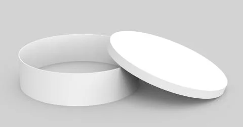 Single blank round box 스톡 일러스트