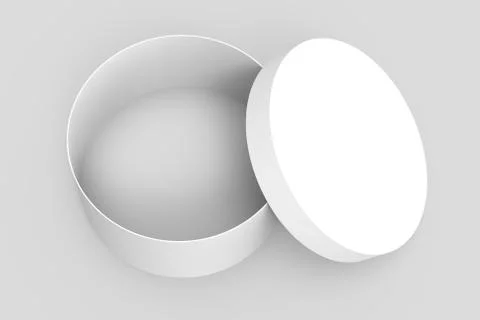 Single blank round box Stock Illustration