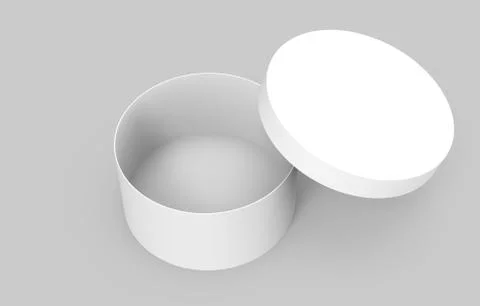 Single blank round box Illustrazione stock