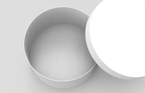 Single blank round box Stock-Illustration