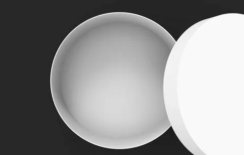 Single blank round box Stock-Illustration