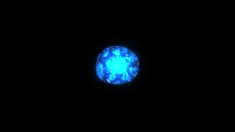 Single Blue Cell Dividing into Two in transparent background Stock Footage 127759083