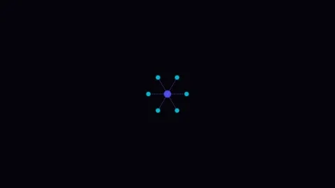 A single blue dot centered on a solid black background for minimalism Stock Footage 338311285
