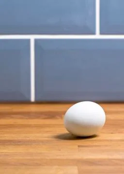 Single blue egg Foto stock