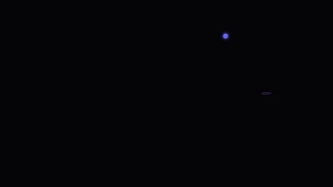 Single blue glowing orb floating in dark cosmic space background Stock Footage 337655734