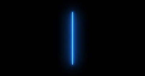 Single blue neon line light animated seamless loop.Technology background bu.. Stock Illustration