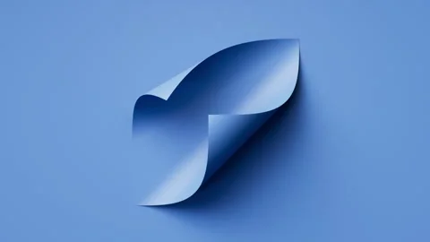 A single blue sheet peels up with a curled tip Stock Footage 317514884