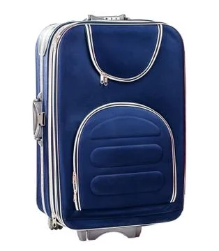Single Blue suitcase Foto stock