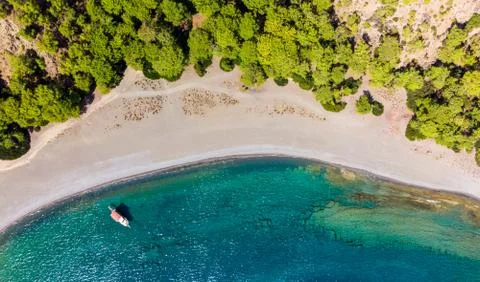 Single Boat by the Beach Stock Photos
