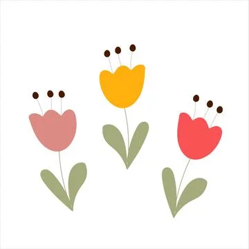 Single botanical element isolated on white background. Stock Illustration