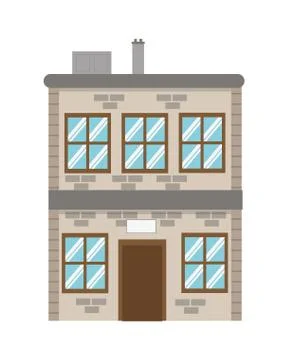 Single brick building icon Ilustración de archivo