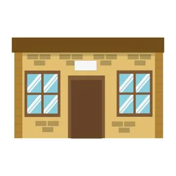 Single brick building icon Ilustración de archivo