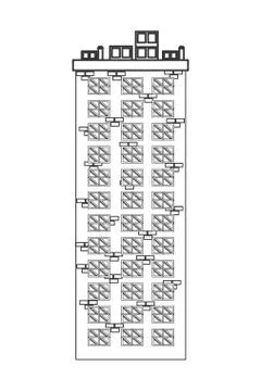 Single brick building icon Ilustración de archivo