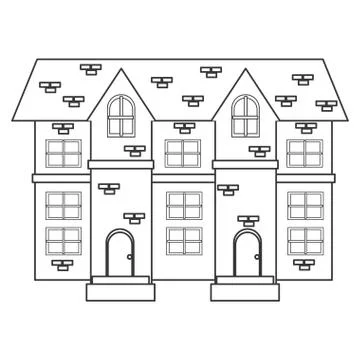 Single brick building icon Ilustración de archivo