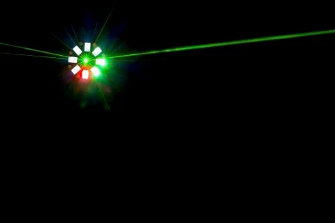 Single brightly coloured disco light Stock Photos