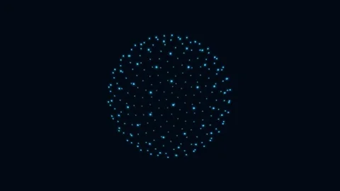 A single brilliant blue firework explosion illuminating the dark night sky Video stock 335118196