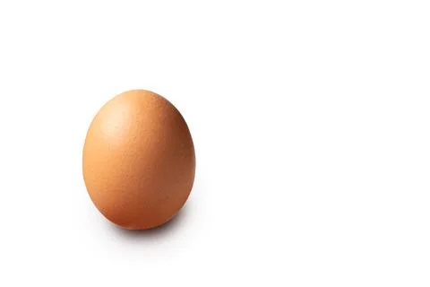 Single brown chicken egg isolated on white background cutout Stock Photos