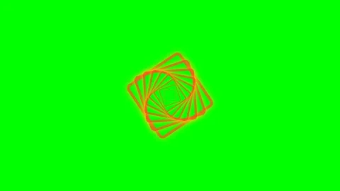 A single brown diamond shape outline centered on a vibrant green screen bac.. Stock Footage 340267993