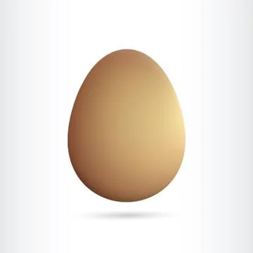 Single brown egg isolated Stock Illustration