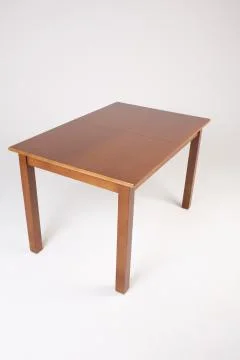 Single brown table with empty surface on an isolated white background Stock Photos