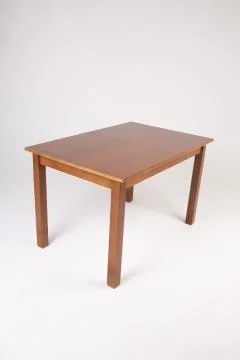 Single brown table with empty surface on an isolated white background Stock Photos