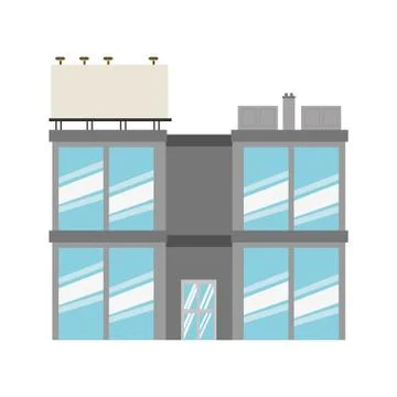 Single building icon Ilustración de archivo