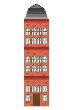 Single building icon Ilustración de archivo