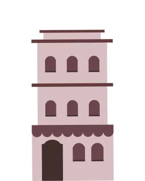 Single building icon Ilustración de archivo