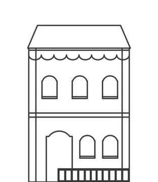 Single building icon Ilustración de archivo