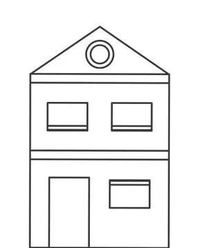 Single building icon Ilustración de archivo