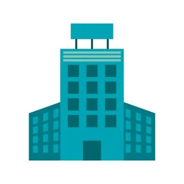 Single building icon Ilustración de archivo
