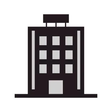 Single building icon Ilustración de archivo