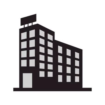 Single building icon Ilustración de archivo