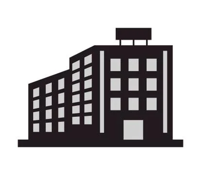 Single building icon Ilustración de archivo