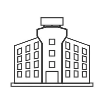 Single building icon Ilustración de archivo