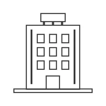 Single building icon Ilustración de archivo
