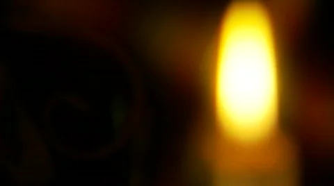Single Burning Candle, Soft Focus, Star Filter  Vídeos de archivo 454478