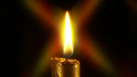 Single Burning Candle, Star Filter 5 Vídeos de archivo 454372