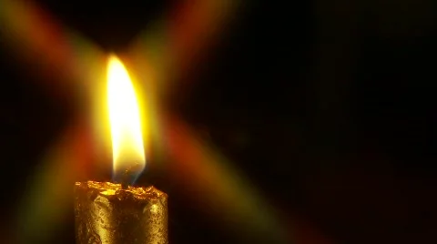 Single Burning Candle, Star Filter 4 Vídeos de archivo 454427