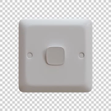 Single Button Switch 3D Render Illustration Stock Illustration