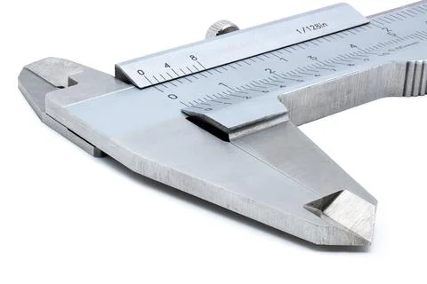 Single caliper isolated on white background measuring tool Stock Photos