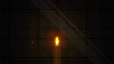 Single Candle Flame Flickering in Dark Textured Background with Light Rays Stock Footage 346660321