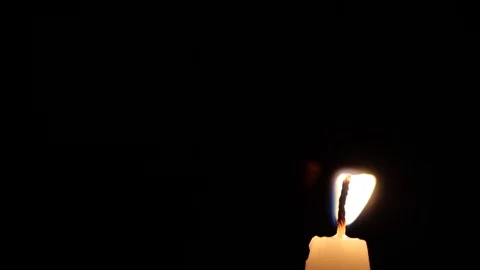 Single Candle Flame Stock Footage 119910008