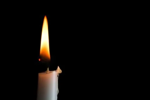 Single Candle Left Stock Photos