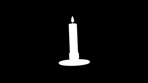 Single Candlelight in Darkness Casting Warm Glow and Tranquil Serenity Video stock 341921291