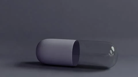 Single Capsule on Soft Background Stock Illustration