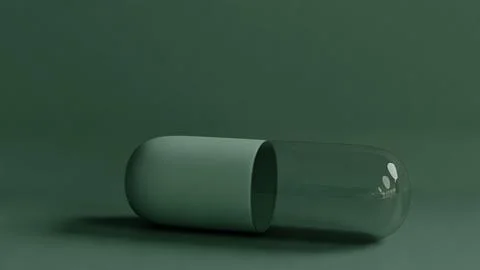 Single Capsule on Soft Background Stock Illustration