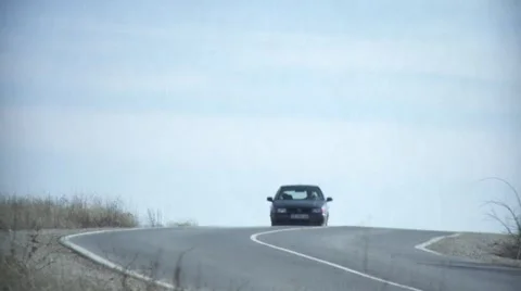 Single car on the way Stock-Footage 949092