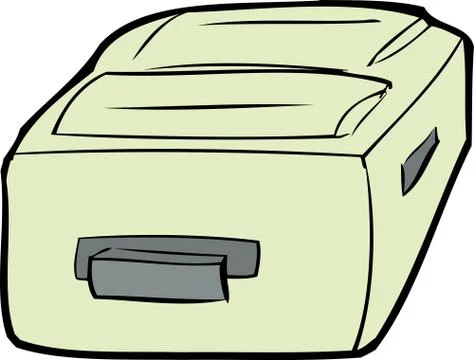 Single Cartoon Suitcase Illustrazione stock