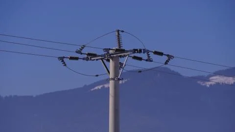 Single Cement Concrete Pole Stock-Fotos